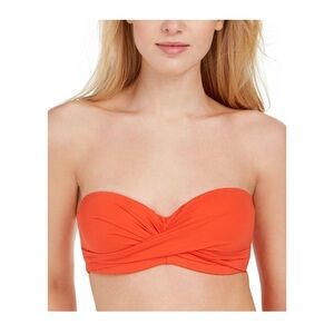 Kate Spade Hot Cherry Molded Cup Bandeau Swim Top Size XL NWT